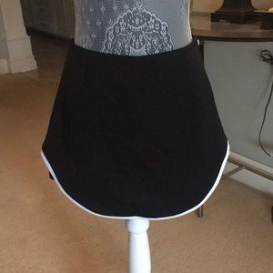 Black peplum skort